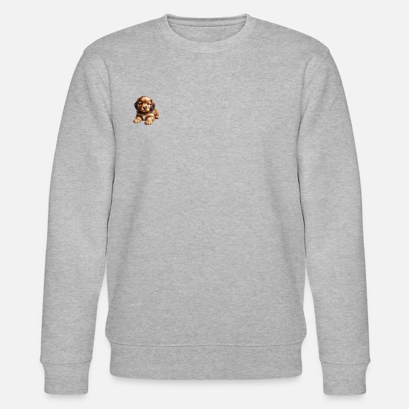 Polygone de chiot mignon - Sweat bio CHANGER Stanley/Stella Unisexe - gris chiné