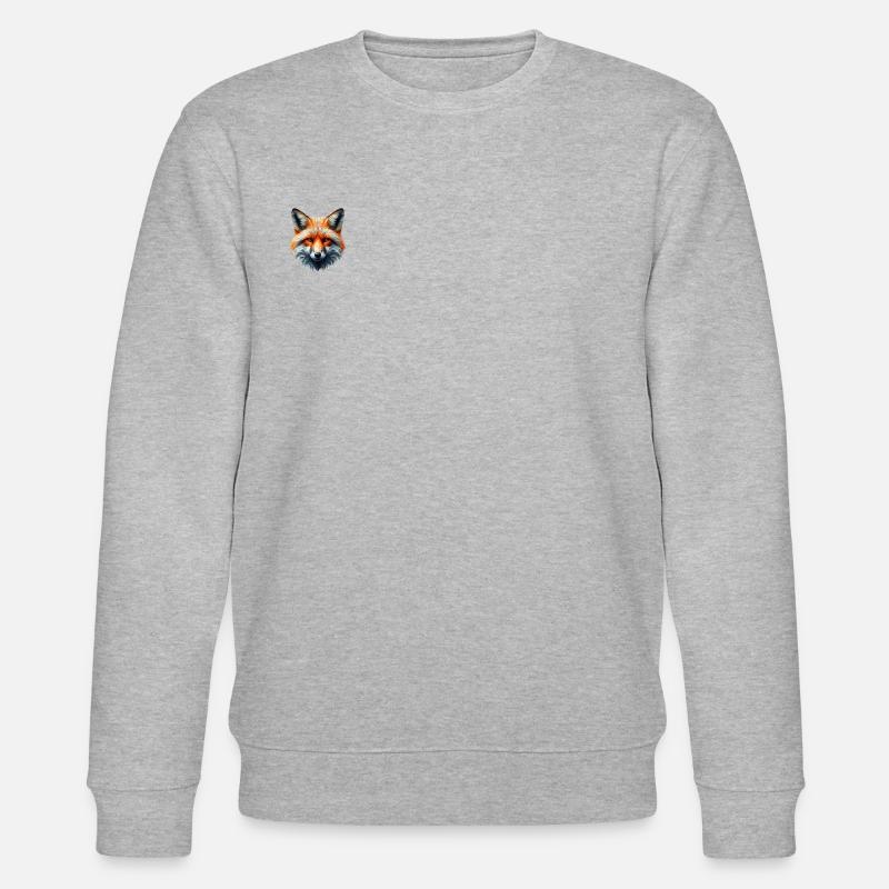 Fox Polygon - Stanley/Stella CHANGER Unisex Organic Sweatshirt - heather grey