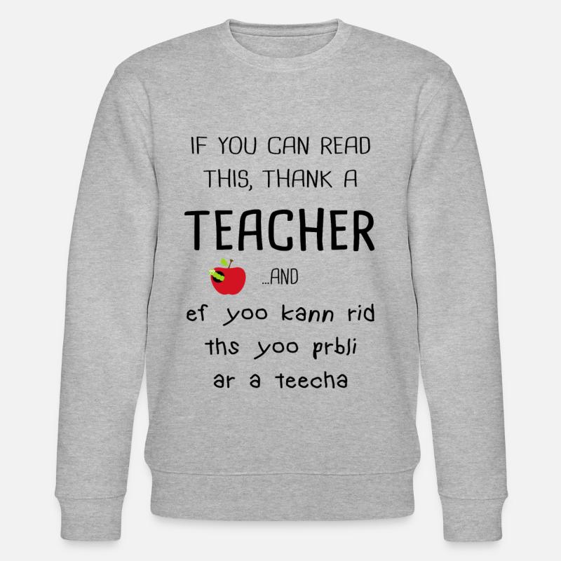 Enseignant par conviction enseignant passion - Sweat bio CHANGER Stanley/Stella Unisexe - gris chiné