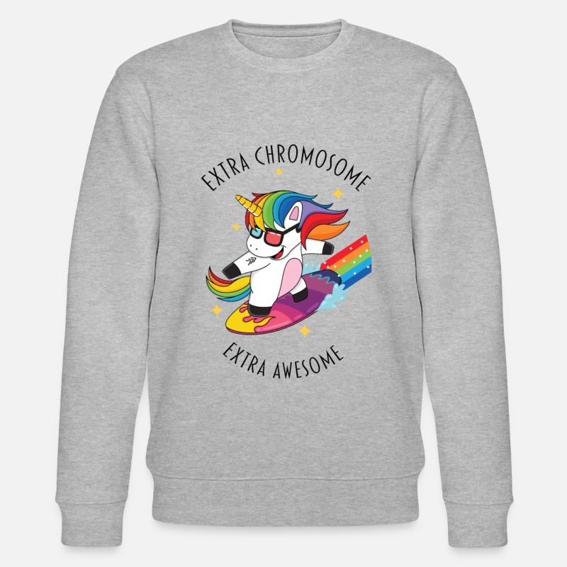 extra chromosome extra awesome - Stanley/Stella Unisex Bio-Sweatshirt CHANGER  - Grau meliert