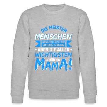 DIE MEISTEN MENSCHEN NENNEN MICH BEI MEINEM... - Stanley/Stella Unisex Bio-Sweatshirt CHANGER  - Grau meliert - Vorne - Nik (191cm) & Marisol (170cm)