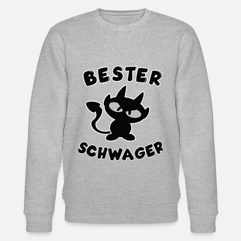 cooles bester Schwager Design - Stanley/Stella Unisex Bio-Sweatshirt CHANGER  - Grau meliert