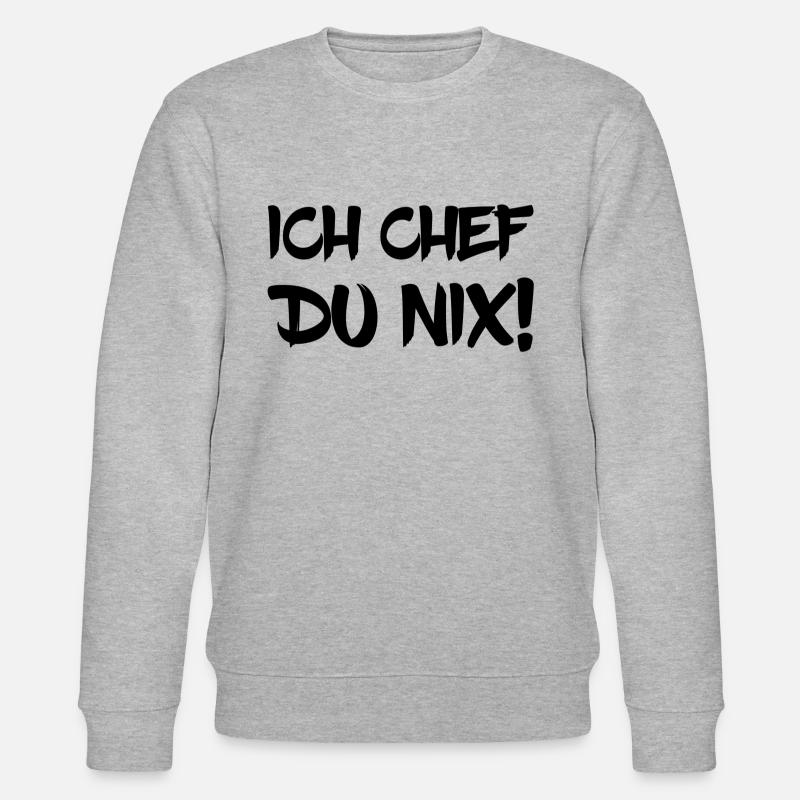 Ich Chef Du Nix! - Stanley/Stella Unisex Bio-Sweatshirt CHANGER  - Grau meliert