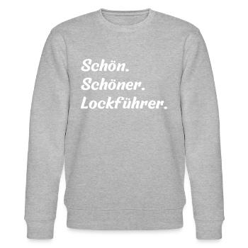 Schön. Schöner. Lockführer - Stanley/Stella Unisex Bio-Sweatshirt CHANGER  - Grau meliert - Vorne - Nik (191cm) & Marisol (170cm)