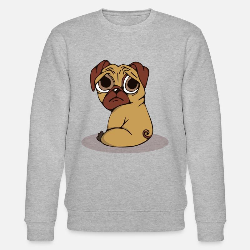Pug Dog Pet - Stanley/Stella Unisex Bio-Sweatshirt CHANGER  - Grau meliert