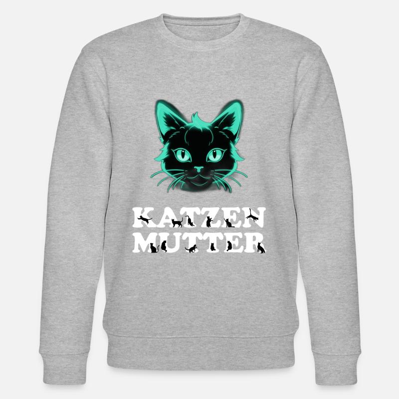 Katzenmutter Design - Stanley/Stella Unisex Bio-Sweatshirt CHANGER  - Grau meliert