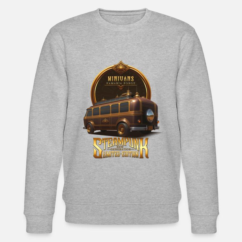 STEAMPUNK OLDTIMER OLDTIMER RETRO MINIVANS - Stanley/Stella Unisex Bio-Sweatshirt CHANGER  - Grau meliert