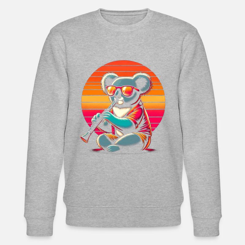 Clarinette Koala - Sweat bio CHANGER Stanley/Stella Unisexe - gris chiné