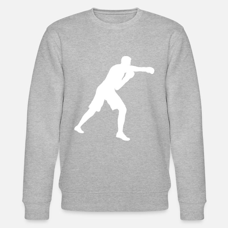 Boxen Design Geschenkidee Boxer - Stanley/Stella Unisex Bio-Sweatshirt CHANGER  - Grau meliert