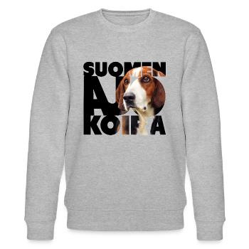 Finnish Hunting Dog II - Stanley/Stella CHANGER Unisex Organic Sweatshirt - heather grey - Front - Nik (191cm) & Marisol (170cm)