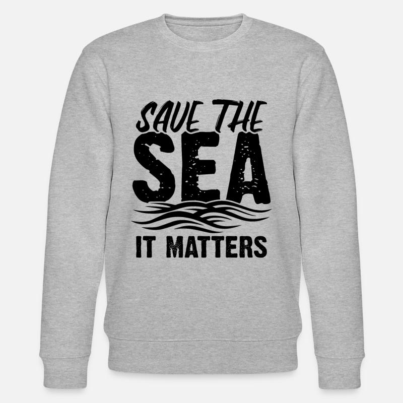 Ozean Schutz - Stanley/Stella Unisex Bio-Sweatshirt CHANGER  - Grau meliert