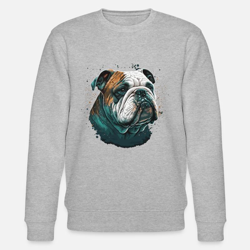 Expression de bouledogue - Sweat bio CHANGER Stanley/Stella Unisexe - gris chiné
