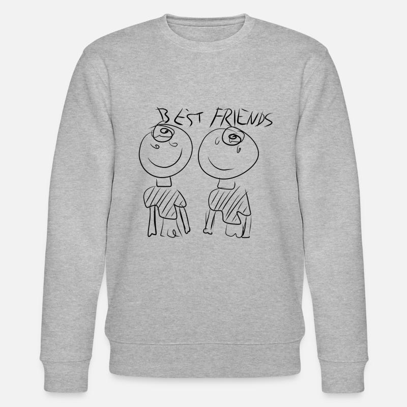 Beste Freunde - Stanley/Stella Unisex Bio-Sweatshirt CHANGER  - Grau meliert