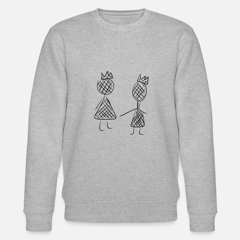 Beste Freunde - Stanley/Stella Unisex Bio-Sweatshirt CHANGER  - Grau meliert