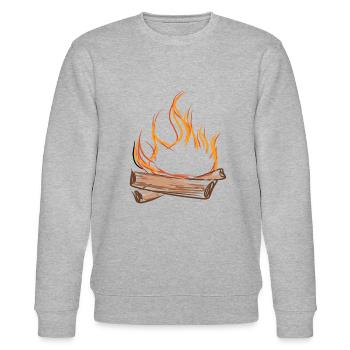 Feu de camp - Sweat bio CHANGER Stanley/Stella Unisexe - gris chiné - Devant - Nik (191cm) & Marisol (170cm)