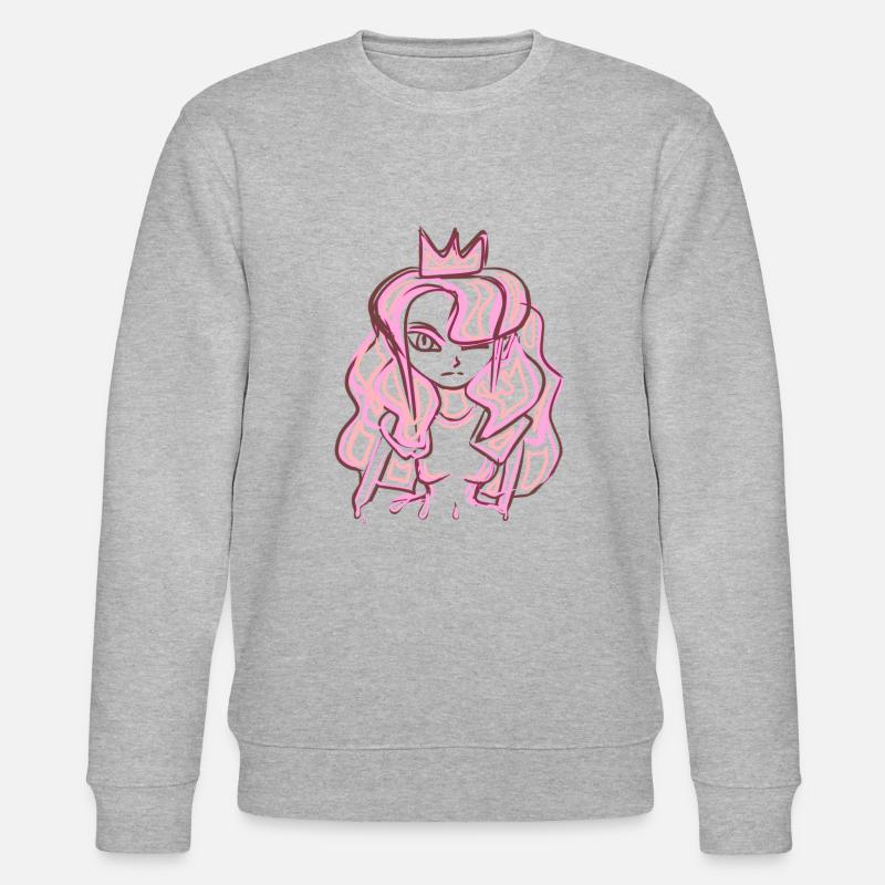 symbol Königin - Stanley/Stella Unisex Bio-Sweatshirt CHANGER  - Grau meliert