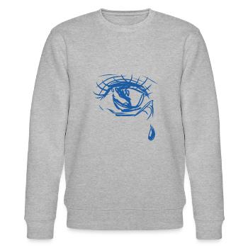 traurig träne - Stanley/Stella Unisex Bio-Sweatshirt CHANGER  - Grau meliert - Vorne - Nik (191cm) & Marisol (170cm)