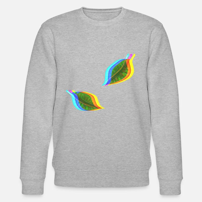 blätter blatt effekt 3d - Stanley/Stella Unisex Bio-Sweatshirt CHANGER  - Grau meliert
