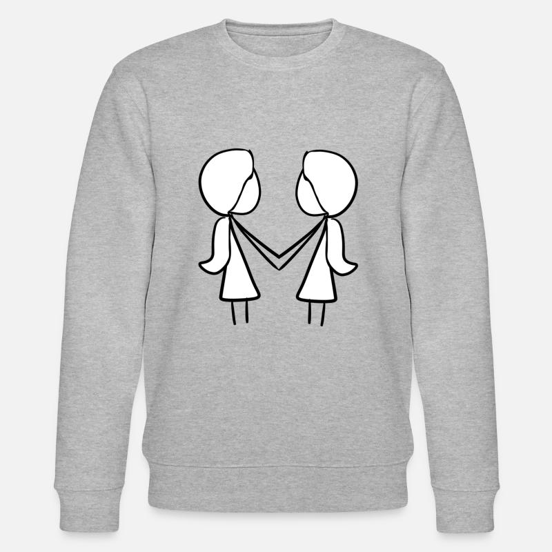 beste Freunde Freundschaft mädchen - Stanley/Stella Unisex Bio-Sweatshirt CHANGER  - Grau meliert