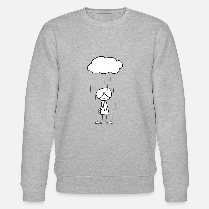 trauriges mädchen wolke regen - Stanley/Stella Unisex Bio-Sweatshirt CHANGER  - Grau meliert