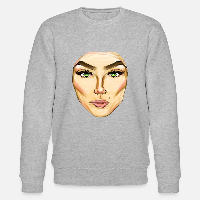 Face Symbol Human - Stanley/Stella CHANGER Unisex Organic Sweatshirt - heather grey
