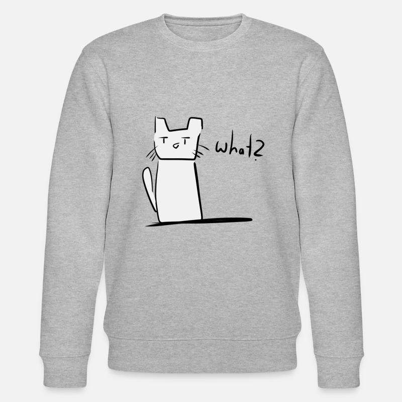 Katze verwirrt süß tier - Stanley/Stella Unisex Bio-Sweatshirt CHANGER  - Grau meliert