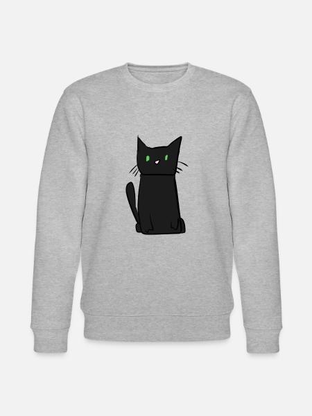 dunkle Katze Tier süß - Stanley/Stella Unisex Bio-Sweatshirt CHANGER - Grau meliert