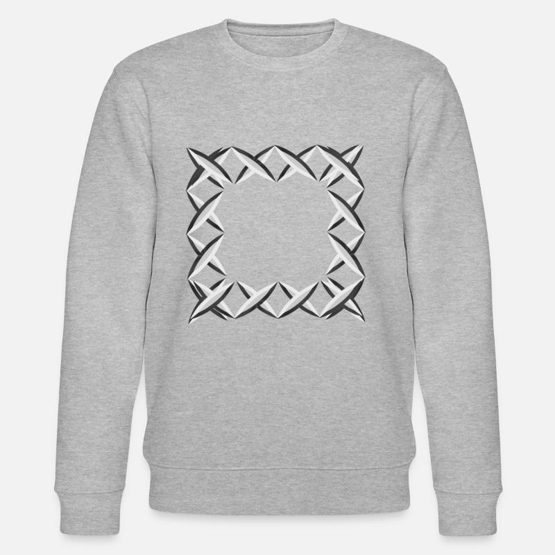 croix carrées grises - Sweat bio CHANGER Stanley/Stella Unisexe - gris chiné