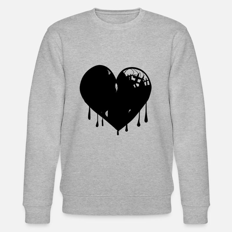 herz symbol narben - Stanley/Stella Unisex Bio-Sweatshirt CHANGER - Grau meliert