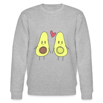 Avocat aime la nourriture pour couples - Sweat bio CHANGER Stanley/Stella Unisexe - gris chiné - Devant - Nik (191cm) & Marisol (170cm)