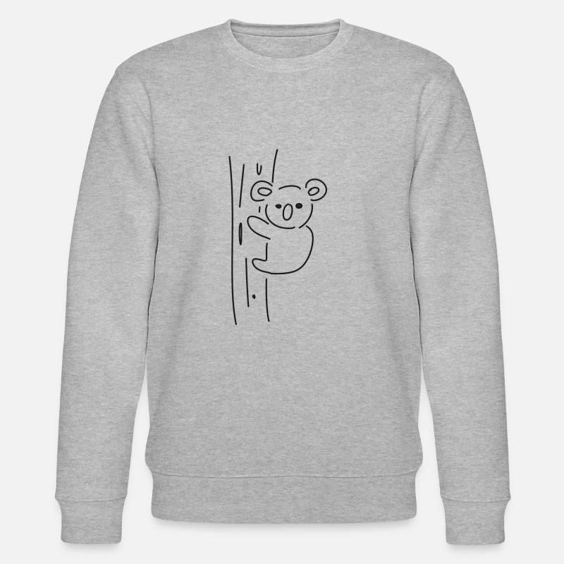 Symbole koala animal arbre grimpant - Sweat bio CHANGER Stanley/Stella Unisexe - gris chiné
