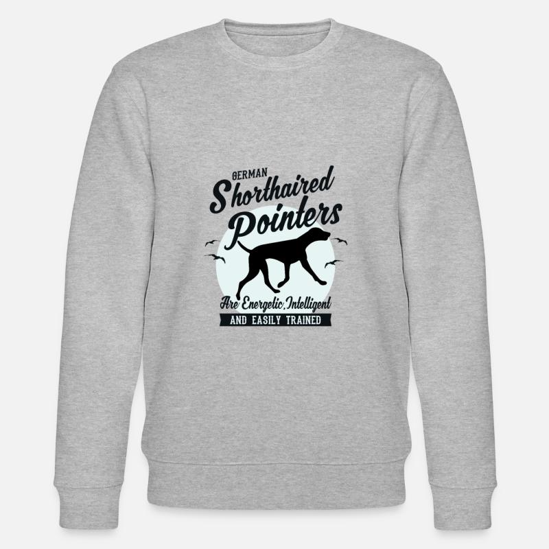 Pointer Hunderasse - Stanley/Stella Unisex Bio-Sweatshirt CHANGER  - Grau meliert
