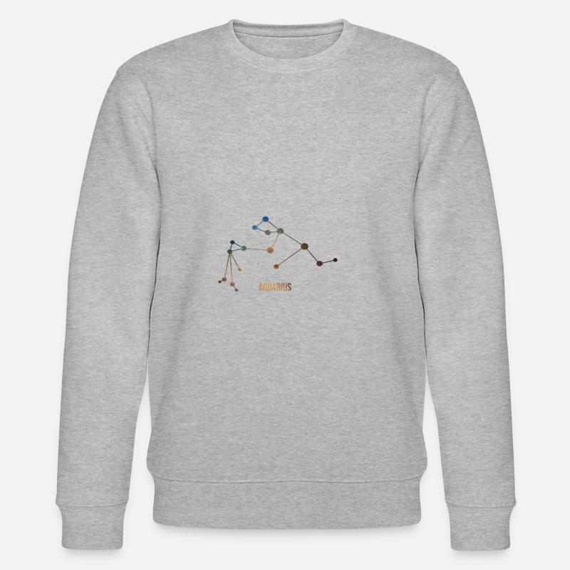 Sternzeichen Wassermann, Aquarius - Stanley/Stella Unisex Bio-Sweatshirt CHANGER  - Grau meliert