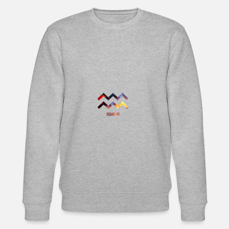 Sternzeichen Wassermann, Aquarius - Stanley/Stella Unisex Bio-Sweatshirt CHANGER - Grau meliert