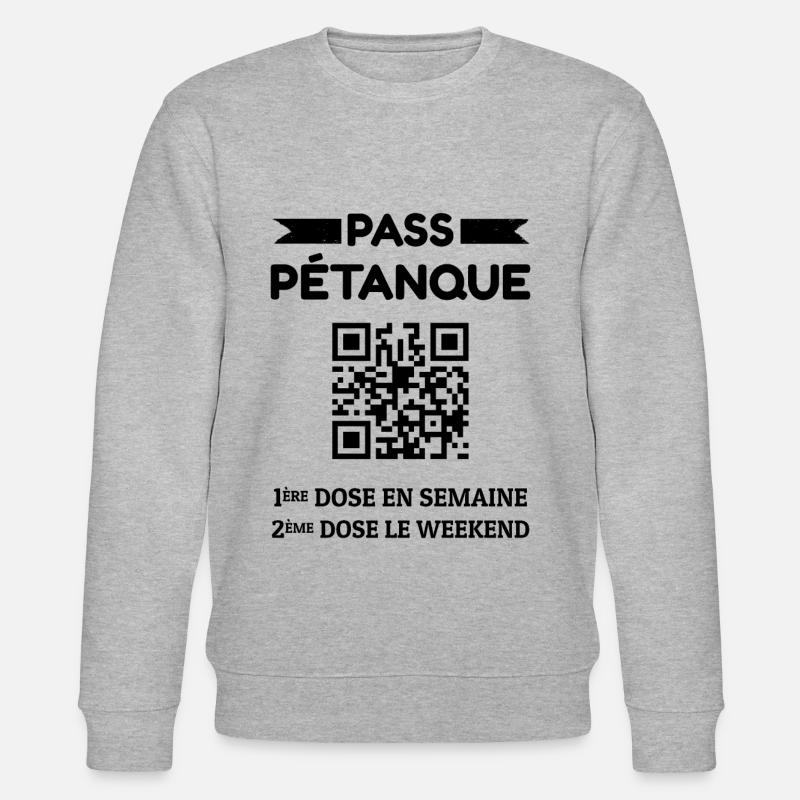 Pass Pétanque - Sweat bio CHANGER Stanley/Stella Unisexe - gris chiné