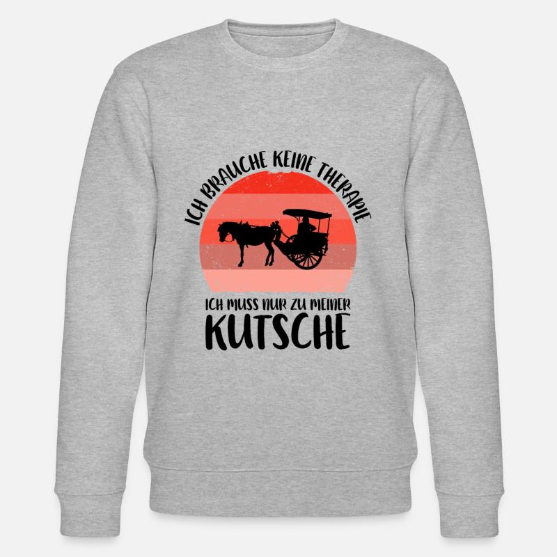 Kutscher Kutsche Pferdekutscher Kutschieren - Stanley/Stella Unisex Bio-Sweatshirt CHANGER  - Grau meliert