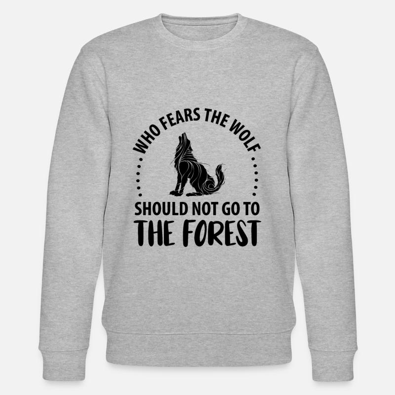 Wolf Wölfe Wolfsrudel - Stanley/Stella Unisex Bio-Sweatshirt CHANGER  - Grau meliert