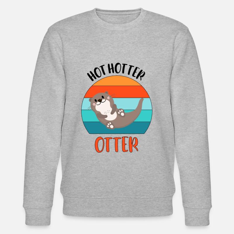 Hot Hotter Otter - Stanley/Stella Unisex Bio-Sweatshirt CHANGER - Grau meliert