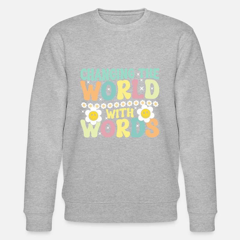 Groovy Speech Language Pathologist SLP - Stanley/Stella Unisex Bio-Sweatshirt CHANGER  - Grau meliert