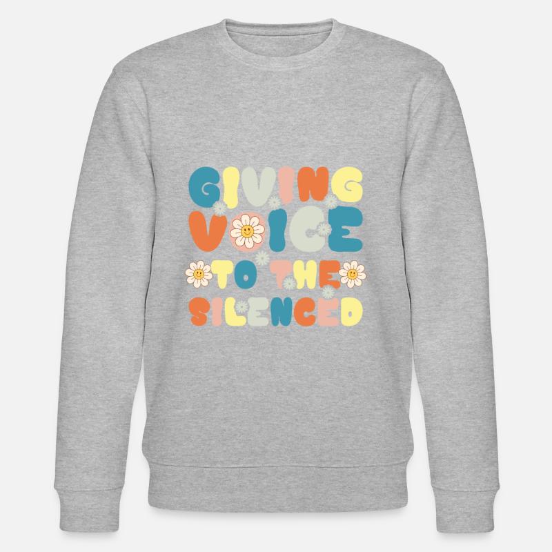 Groovy Speech Language Pathologist SLP - Stanley/Stella Unisex Bio-Sweatshirt CHANGER  - Grau meliert