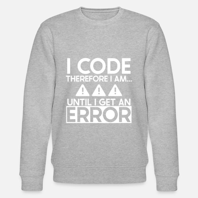 Software Developer, Computer Engineer, Nerd - Stanley/Stella CHANGER Unisex Organic Sweatshirt - heather grey