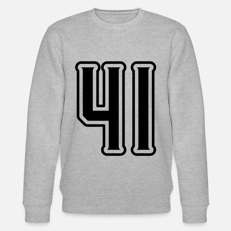 41 Zahl symbol - Stanley/Stella Unisex Bio-Sweatshirt CHANGER  - Grau meliert