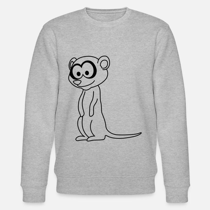Erdmännchen Comic Tier - Stanley/Stella Unisex Bio-Sweatshirt CHANGER  - Grau meliert