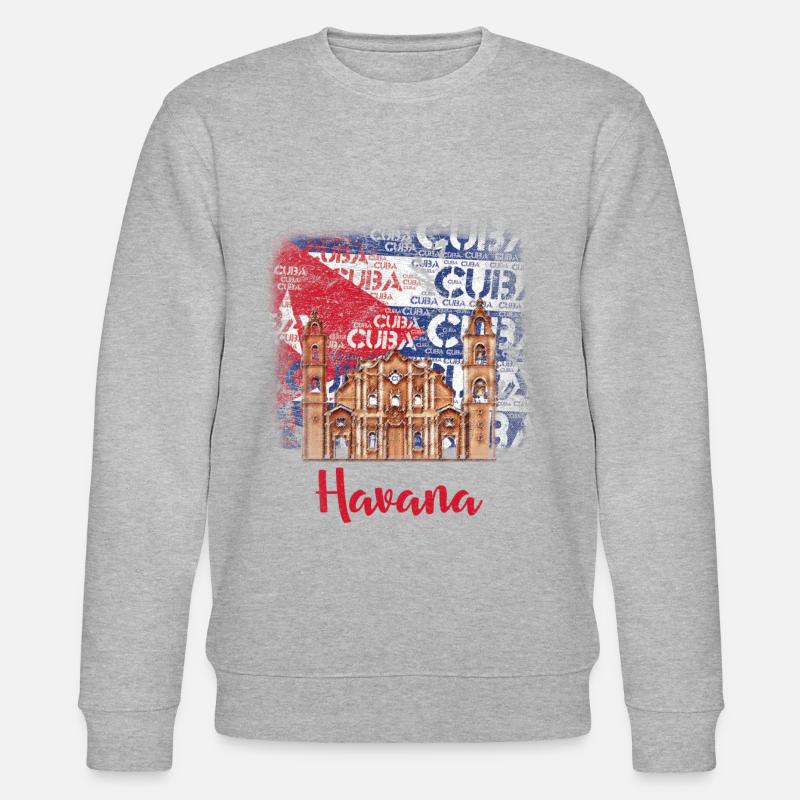 Tee shirt Cuba Havana - Sweat bio CHANGER Stanley/Stella Unisexe - gris chiné