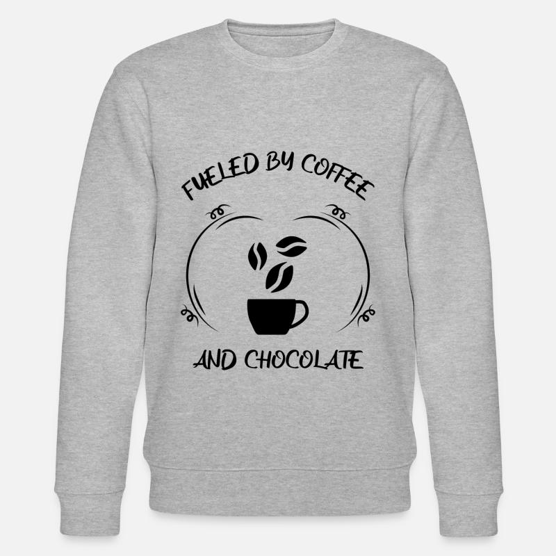 Kaffee Espresso Käffchen & Schokolade - Stanley/Stella Unisex Bio-Sweatshirt CHANGER  - Grau meliert