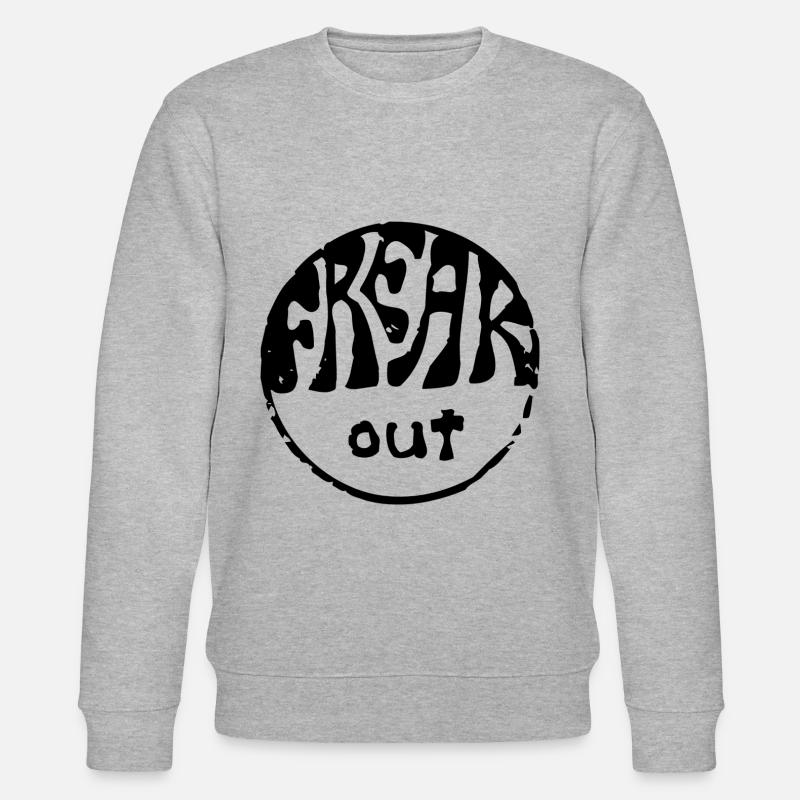 Freak out Hippie Stempel - Stanley/Stella Unisex Bio-Sweatshirt CHANGER  - Grau meliert