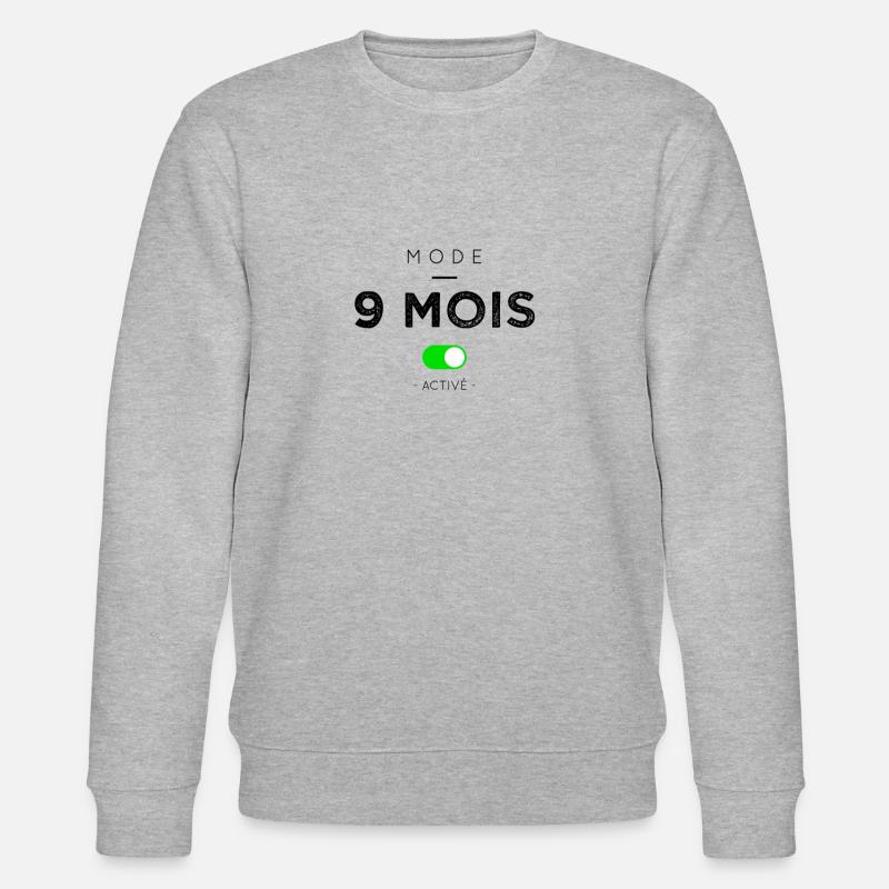 Mode 9 mois activé - Sweat bio CHANGER Stanley/Stella Unisexe - gris chiné