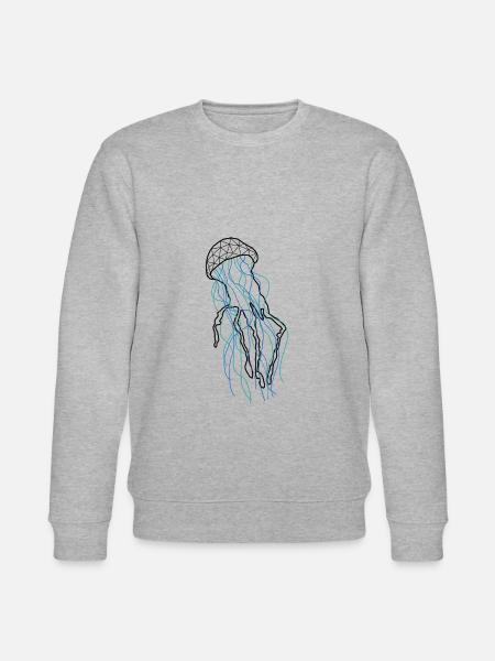 Jellyfishh GeomeTRIX - Stanley/Stella Unisex Bio-Sweatshirt CHANGER  - Grau meliert