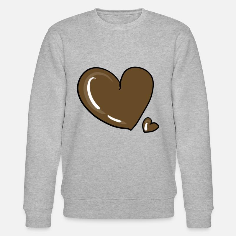 schokolade herz - Stanley/Stella Unisex Bio-Sweatshirt CHANGER  - Grau meliert