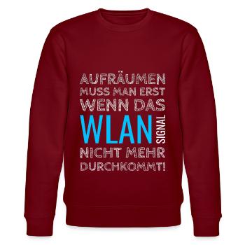 Wi-Fi tidying up teens - Stanley/Stella CHANGER Unisex Organic Sweatshirt - burgundy - Front - Nik (191cm) & Marisol (170cm)
